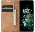 ProGuard OnePlus 10T Wallet Hoesje Vintage Leder Bruin, Telecommunicatie, Verzenden, Nieuw, Hoesje of Tasje