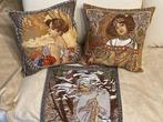 san leucio set van 3 art nouveau gobelin-tapijtkussens in, Antiek en Kunst, Curiosa en Brocante