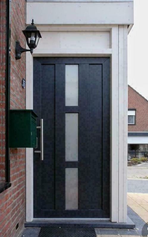 Maatwerk kunststof voordeuren met kozijn, gratis geleverd!, Doe-het-zelf en Verbouw, Deuren en Horren, Buitendeur, Nieuw, Glas