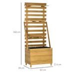 TRUUSK Verhoogd Bed Met Klimrek en 3 Planken - Plantenbak vo, Verzenden, Nieuw