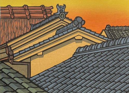 Nokoribi  (Retreating Sun) - Nishijima Katsuyuki (b, Antiek en Kunst, Antiek | Overige Antiek