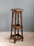 Plantentafel - Plantenzuil, Bijzettafel - Eikenhout