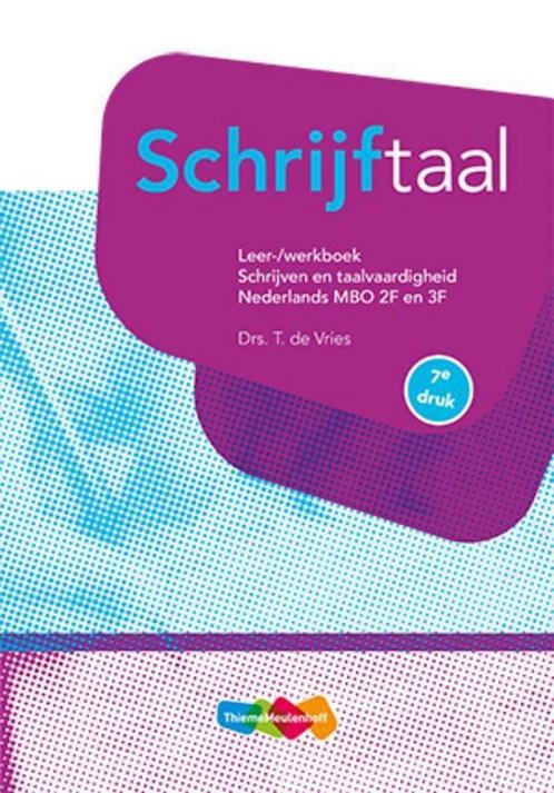 9789006487695 Schrijftaal Nederlands MBO 2F en 3F Leer/we..., Boeken, Schoolboeken, Gelezen, Verzenden
