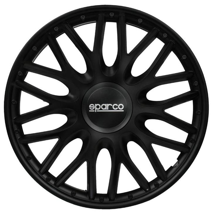 4-Delige Sparco Wieldoppen  Roma 14-inch zwart, Auto diversen, Wieldoppen, Verzenden