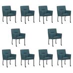 Set van 10 Leren eetkamerstoelen Lucky - Toledo Whale, Huis en Inrichting, Stoelen, Ophalen of Verzenden, Nieuw, Leer