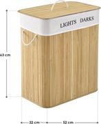 2dekans | Bamboe Wasmand Curly - 100 L - Natuur -, Ophalen of Verzenden, Zo goed als nieuw