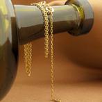 18 Krt. Gouden anker schakel ketting | 40,5 cm (geelgoud), Sieraden, Tassen en Uiterlijk, Kettingen, Ophalen of Verzenden, Gebruikt