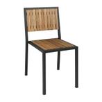 Bolero stalen en acaciahouten stoelen (4 stuks), Verzenden, Nieuw in verpakking