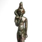 Oud-Egyptisch Brons Figuur van Harpocrates, Antiek en Kunst