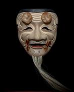 Noh Masker van Okina   (aka ) - droge lak - signed