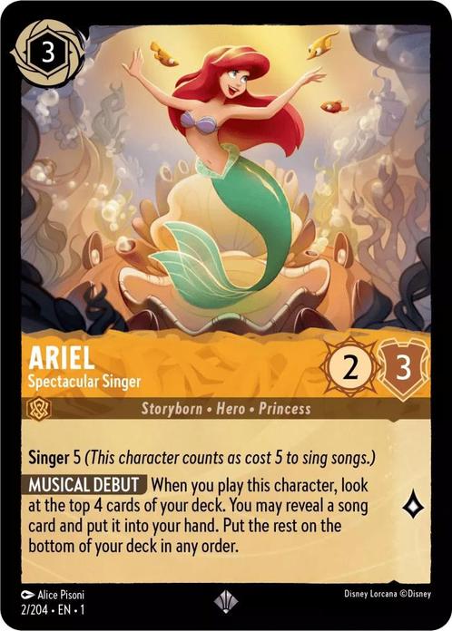 [2/204] - ARIEL - Spectacular Singer ENG NON-FOIL [M/NM], Verzamelen, Disney, Ophalen of Verzenden
