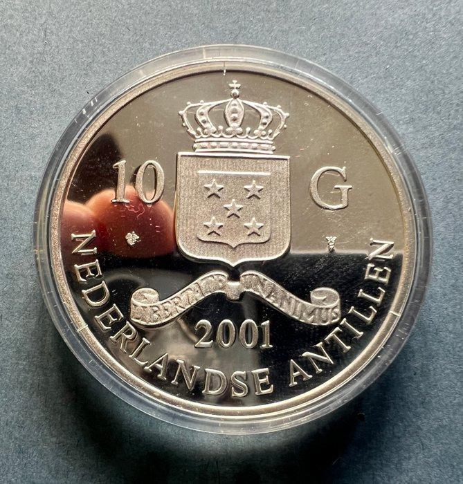Nederlandse Antillen. 10 Gulden 2001 Proof, 20 franc, Postzegels en Munten, Munten | Nederland