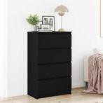 vidaXL Dressoir 60x35x98,5 cm spaanplaat zwart eikenkleurig, Huis en Inrichting, Kasten | Dressoirs, Verzenden, Nieuw, Overige houtsoorten