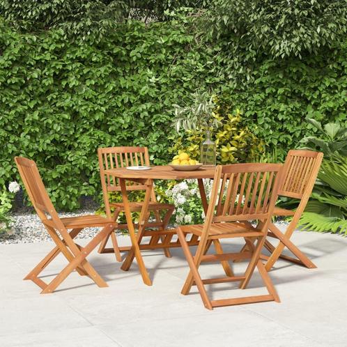 vidaXL 5-delige Eethoek massief acaciahout, Tuin en Terras, Tuinsets en Loungesets, Nieuw, 5 zitplaatsen, Hardhout, Verzenden