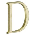 Huisletter D Roman 50 mm messing antiek, Doe-het-zelf en Verbouw, Hang- en Sluitwerk, Verzenden, Nieuw