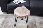 Massief houten bijzettafel GOA 40cm acaciaboomstam, Huis en Inrichting, Ophalen of Verzenden, Nieuw