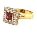 Cocktailring - 14 karaat Geel goud - 2.92ct. tw. Toermalijn
