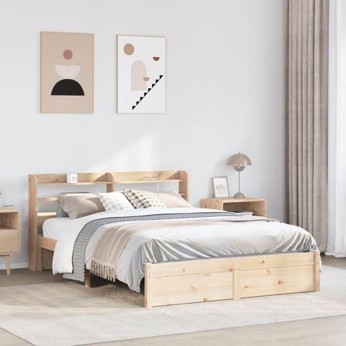 vidaXL Bedframe met hoofdbord massief grenenhout 120x190 cm, Huis en Inrichting, Slaapkamer | Bedden, 120 cm, 190 cm of minder