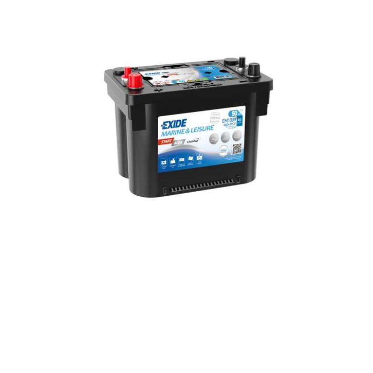 Exide Start AGM accu | EM1000 | 12V 50Ah, Caravans en Kamperen, Camper-accessoires, Ophalen of Verzenden