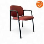 Vergaderstoel - Ahrend 320 - rode stoffering - zwart frame, Vergader- of Presentatieruimte, Ophalen of Verzenden, Gebruikt, Stoel