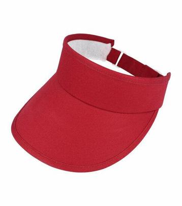 Zonneklep - Stevige klep verstelbaar onesize - Donker rood beschikbaar voor biedingen