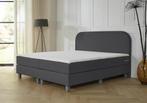 ACTIE! Boxspring Athene 140 200 Antraciet, Nieuw, Grijs, Modern, 140 cm