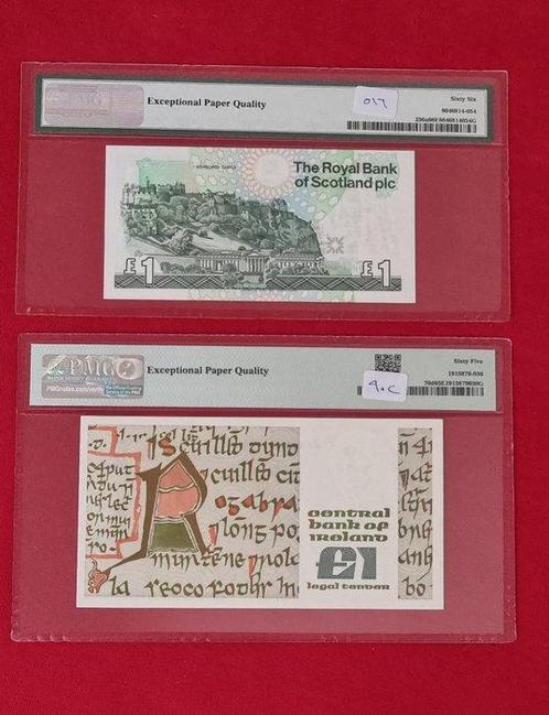 Ierland, Schotland. - 2 x 1 Pound - Various Dates - Pick 70d, Postzegels en Munten, Munten | Nederland