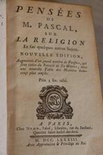 Blaise Pascal - Pensées de M. Pascal, sur la Religion -, Antiek en Kunst