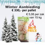 FAMILY PELLETS – 100% naaldhout | Winterdeal 330,-, Ophalen of Verzenden, Nieuw, Hout, Pelletkachel