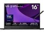 LG Gram Pro 16T90TP-G - Hybride (2-in-1) Convertible - Intel, Verzenden, Zo goed als nieuw, LG