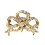Broche - 18 karaat Geel goud - 1.20ct. tw. - Diamant -, Sieraden, Tassen en Uiterlijk