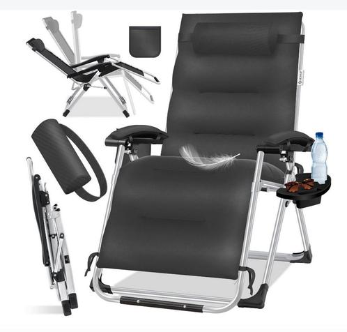 KESSER® ligstoel, opvouwbare tuinligstoel, extra breed & wee, Tuin en Terras, Tuinmeubel-accessoires, Nieuw, Verzenden