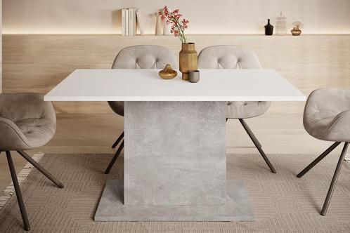 Meubella eetkamertafel Tova wit eettafel 140 cm, Huis en Inrichting, Tafels | Eettafels, 100 tot 150 cm, Nieuw, 50 tot 100 cm