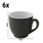 GGM Gastro | (6 stuks) COLORS - Koffiekop - 140ml - Grijs |, Huis en Inrichting, Keuken | Servies, Verzenden, Nieuw, Effen, Kop(pen) en/of Schotel(s)