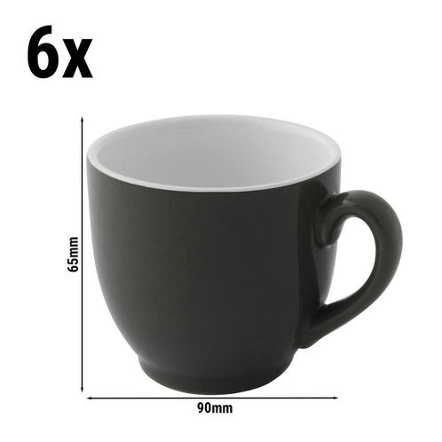 GGM Gastro | (6 stuks) COLORS - Koffiekop - 140ml - Grijs |, Huis en Inrichting, Keuken | Servies, Effen, Nieuw, Kop(pen) en/of Schotel(s)