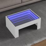 vidaXL Salontafel met Infinity LED 70x50x30 cm wit, 50 tot 100 cm, Verzenden, Nieuw, 50 tot 100 cm