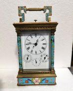 Emaille koetsklok - Messing, Emaille, Glas - 2020+, Antiek en Kunst, Antiek | Klokken