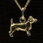 Gouden Jack Russell gladhaar ketting hanger - klein, Sieraden, Tassen en Uiterlijk, Verzenden, Nieuw