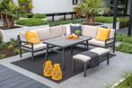 GI Corsica lounge-dining set (4-delig) - Carbon black/Zand, Tuin en Terras, Verzenden, Nieuw, Overige materialen, Loungeset