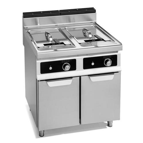 GGM Gastro | Dubbele elektrische friteuse - 18+18 liter - 27, Witgoed en Apparatuur, Frituurpannen, Verzenden
