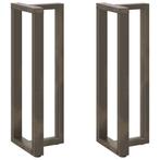 vidaXL Bartafelpoten 2 st T-vormig 50x35x(110-111) cm staal, Huis en Inrichting, Tafelonderdelen, Verzenden, Nieuw