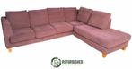 Refurbished 5-zits hoekbank aubergine met 6 mnd garantie!, 250 tot 300 cm, Gebruikt, Hoekbank, Vierpersoons of meer