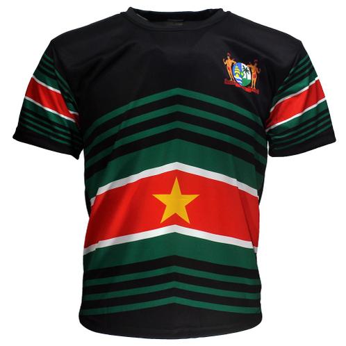 Suriname Vlag Techno Style Voetbal Sport T-Shirt - Origineel
