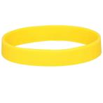 Siliconen armband geel - Polsbandjes, Nieuw, Ophalen of Verzenden