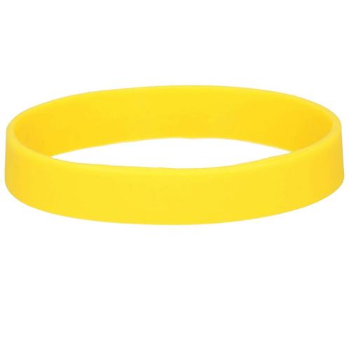 Siliconen armband geel - Polsbandjes, Hobby en Vrije tijd, Feestartikelen, Ophalen of Verzenden