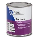 Sigma Contour Satin - Wit - 1 liter (Lakverf), Wit, Nieuw, Ophalen of Verzenden, Lak