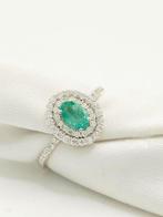 Zonder minimumprijs - Ring - 14 karaat Witgoud Smaragd -, Nieuw