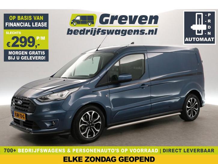 Ford Transit Connect 1.5 EcoBlue L2 120PK Sport | 8-Traps, Auto's, Bestelauto's, Te koop, Automaat, Financial lease, Diesel, Blauw