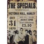 Wandbord - The Specials – Victoria Hall 1979, Nieuw, Ophalen of Verzenden, Poster, Artwork of Schilderij