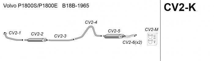 Uitlaatset Simons P1800 enkel, Auto-onderdelen, Uitlaatsystemen, Ophalen of Verzenden